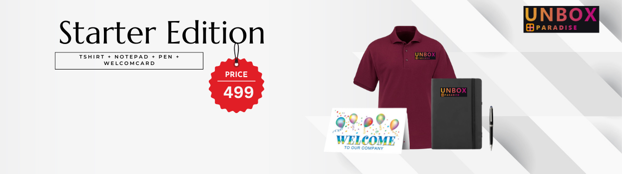 Customized employee welcome kits and corporate gifts by Unbox Paradise